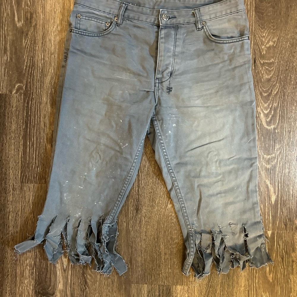 Ksubi Distressed Gray Denim Men Shorts size 33